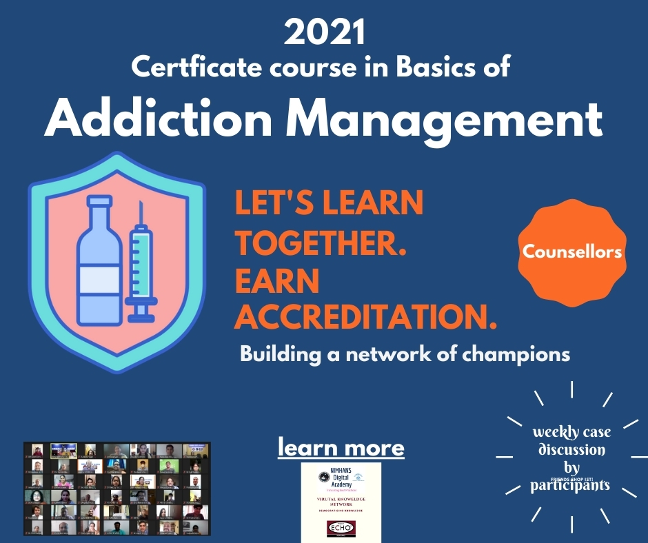 Completed: Jan 21 Certificate Course in Basics of Addiction Management